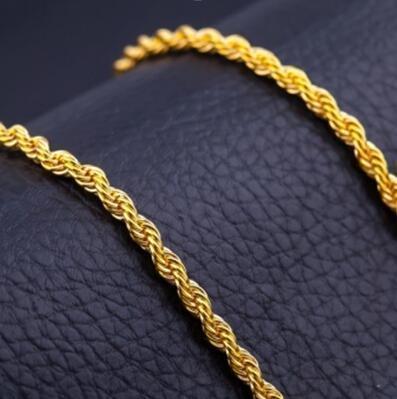 18K gold plated or stainless steel spun luxury chain different thickness