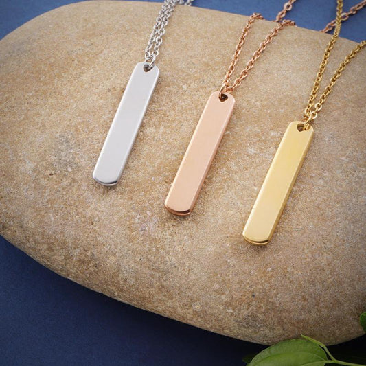 Necklace with staff perfect for name or personal text