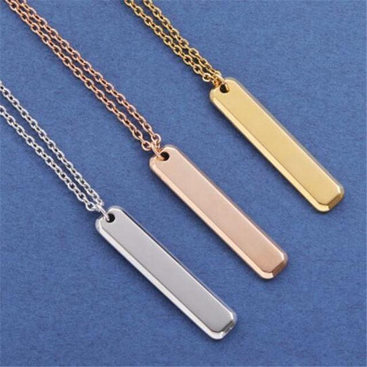 Necklace with staff perfect for name or personal text