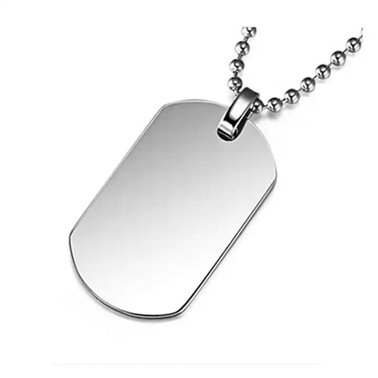 Gold Plated Men's Badge With Simple Chain - 2 x 2.5 cm Gold, Silver & Rose gold