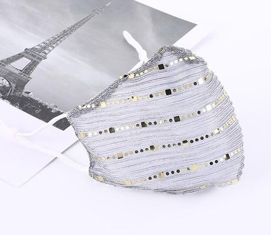 Fashion Mask sequins mouth guard in several colors washable cotton