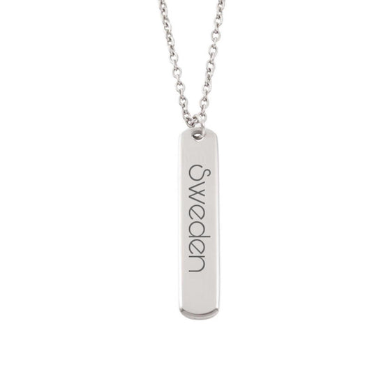 Necklace with staff perfect for name or personal text