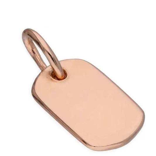 Gold Plated Men's Badge With Simple Chain - 2 x 2.5 cm Gold, Silver & Rose gold
