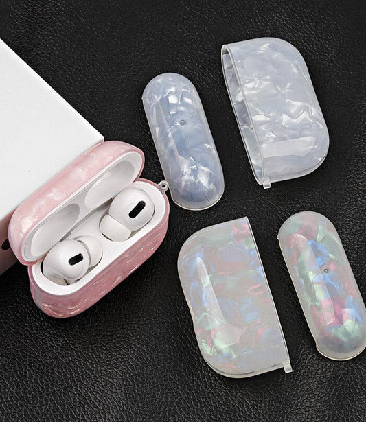 Airpods Pro Skal i Syntetisk pärlemor med krok!