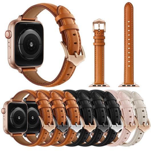 Apple Watch Klockarmband äkta läder flera färger 42/44/45mm