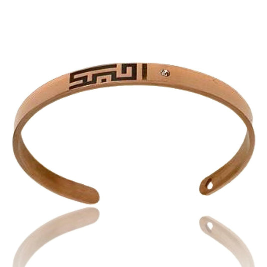 Armband i roséguld text 'Bahebak' arabiska utskuret hjärta