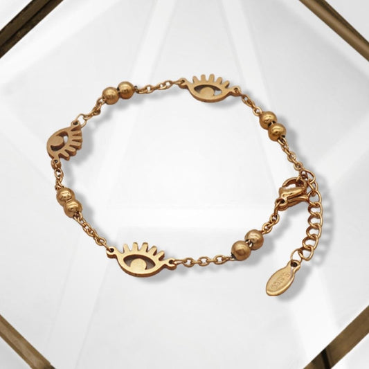 Evil eye bracelet 18k gold plating gift gift