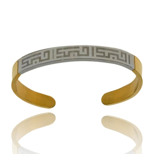 Armband rostfritt stål text 'Bahebak' arabiska för män justerbart