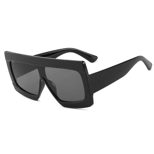 Wide Black Oversized Sunglasses UV400 Paris