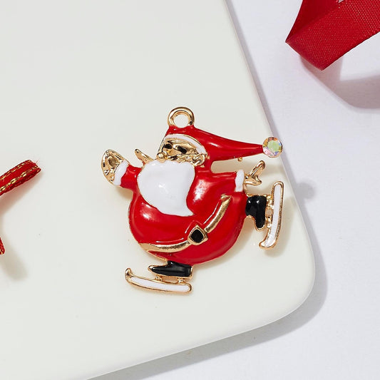 Brooch with elf skating gold diamond