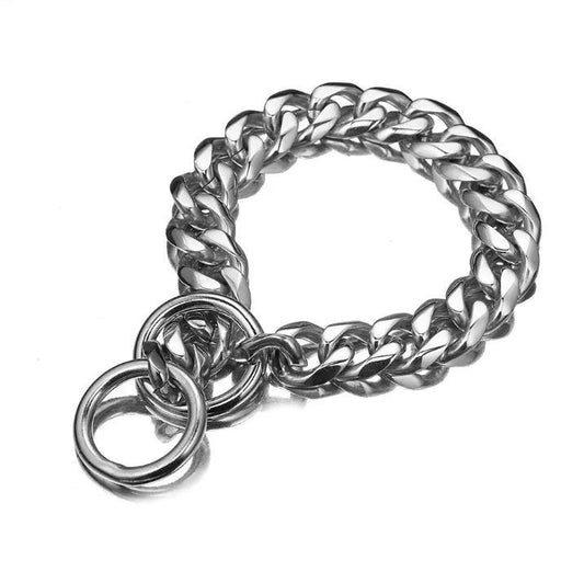 Cool necklace for dogs in silver or black stainless steel chain