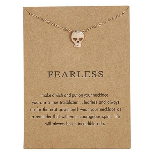 Fearless - necklace 18K gold plated gift valentines