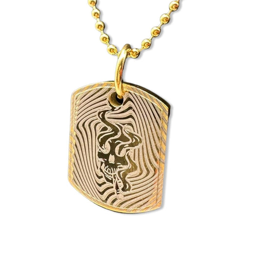 Gilded tray cool pattern for men skull cigar pattern