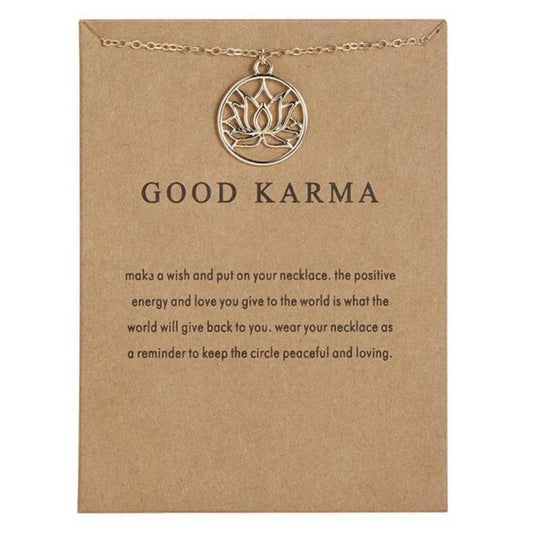 Good karma necklace 18K gold plated gift valentines