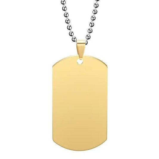 Guldpläterad Herrbricka Med Enkel Kedja - 2 x 2,5 cm Guld, Silver & Roséguld