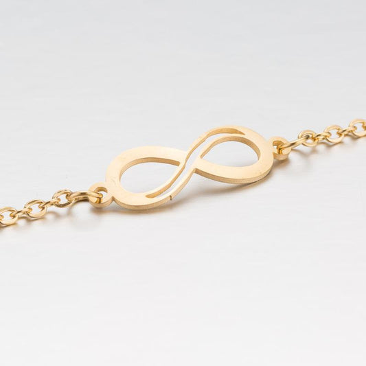 Gold-plated eternity symbol bracelet for women