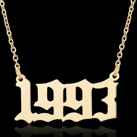 Gold-plated necklace chain year 1993 unisex