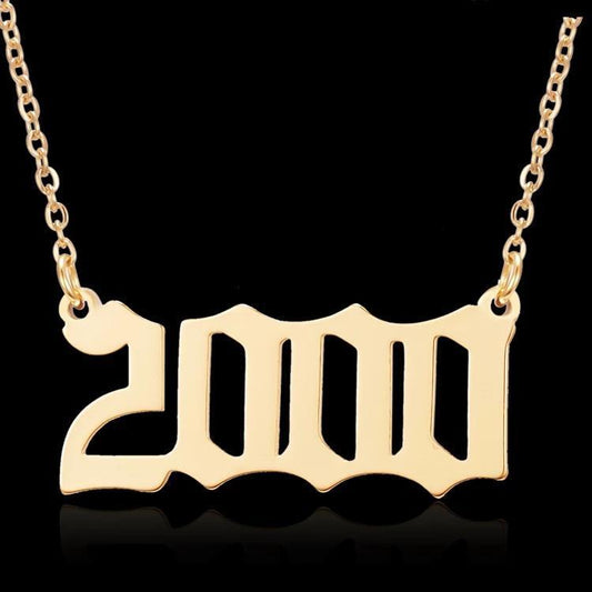Gold-plated necklace chain year 2000 unisex