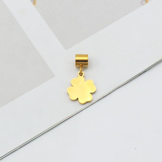 Necklace four leaf clover plated with real gold unique good luck