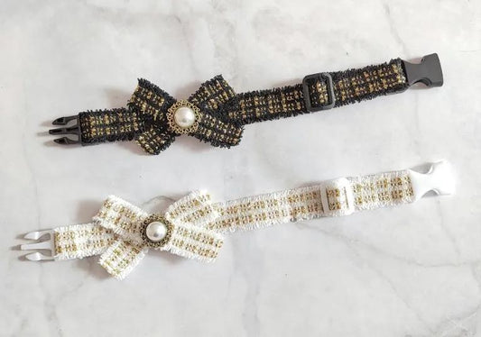 Halsband & koppel i spets och pärla lyxig sofistikerad stil