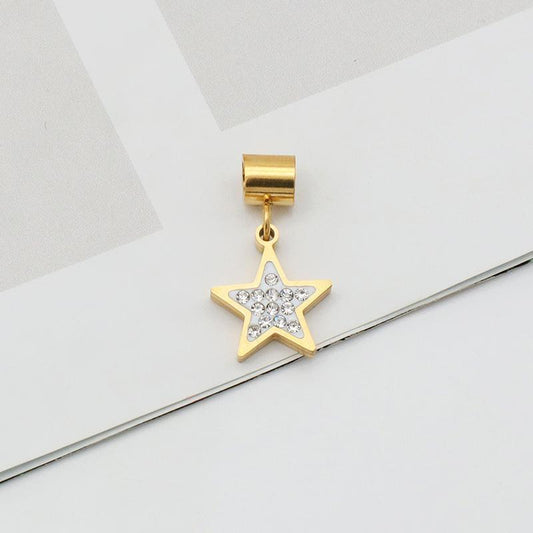 Necklace with star in strass diamonds with chain gift love