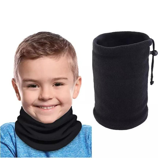 Halsduk 2 i 1 mössa för barn fleece varm vinter lätt att justera!