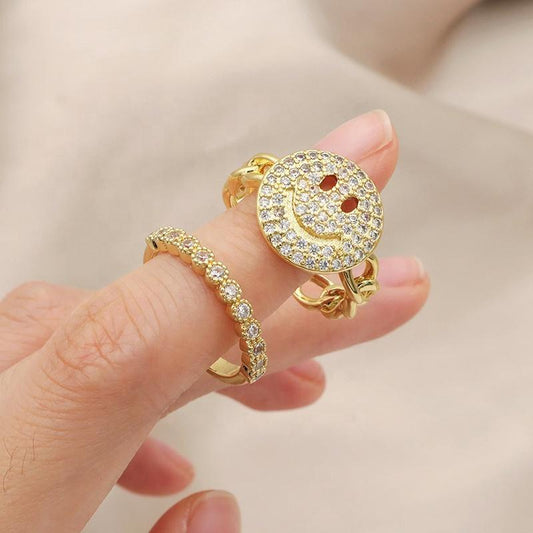 Handmade wide rings Zircon 925 silver gift