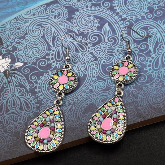 Handmade ethnic antique style drop earrings