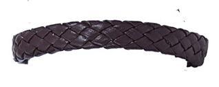 Handmade bracelet for men braided leather in brown