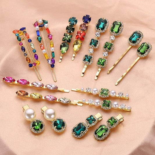 High quality hairpins with many colors and rhinestones – Elegant hair clips and accessories