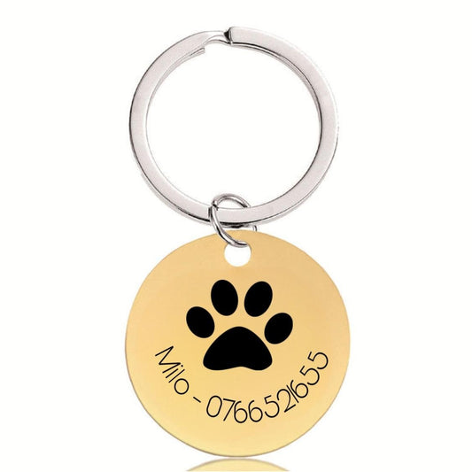 ID tag for dog or cat - personal engraving - stainless steel