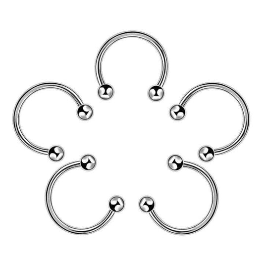 Låtsaspiercing 8-pack i Silver - Perfekt för Utklädnad och Halloween