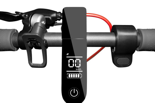 Lätt fällbar elscooter m app farthållare 30 km/h lampor fram & bak