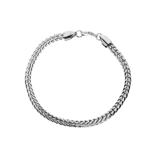 Luxury titanium bracelet + necklace for men in black or silver