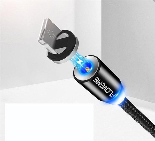 Magnetisk flätad laddare för iPhone lightning nylon plugg