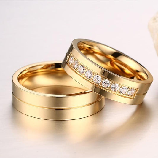Matchande ringar till män och kvinnor guld & silver julklapp