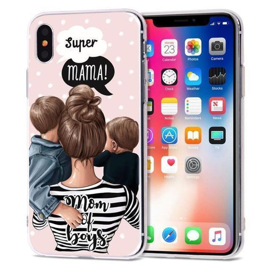 Mom of boys mors dag present supermamma iPhone 13 12 Pro Max Mini