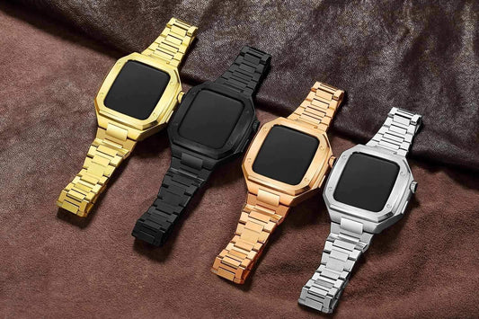 Noorzai S - Apple Watch 7 Lyxfodral band flera färger justerbar