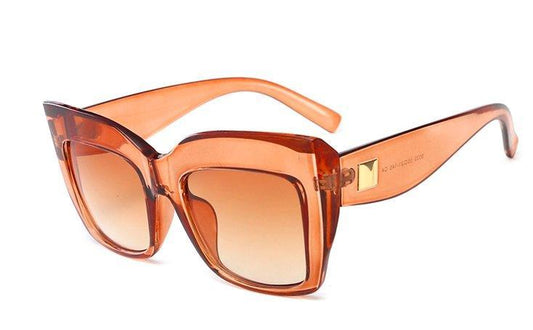 Oversized cateye sunglasses UV400 Kylie in orange