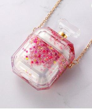 Airpod case perfume bottle with liquid glitter