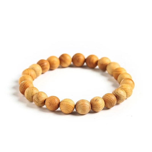 Pärlor Tibetskt Buddhistiskt Armband Naturlig Färg Bönearmband för Män och Kvinnor Meditation