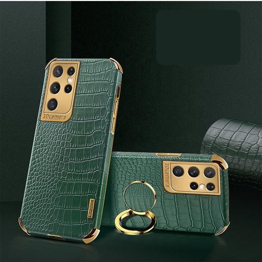 ‘Samsung Galaxy S21´ Lyxigt Stilrent skal med ring ställ-funktion Guld