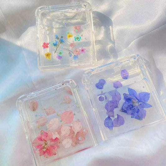 Samsung Galaxy Z FLIP 3 - transparent shell with dried flowers