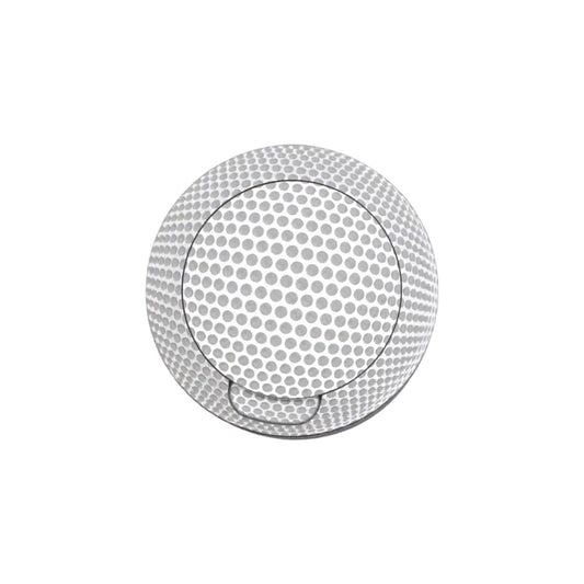 Silver aluminum snuff box with 3D motif just like a golf ball