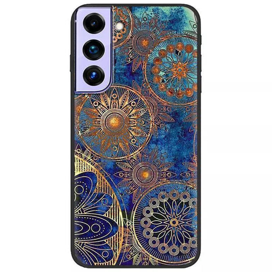 Cover for all iPhone 14 models with oriental blue pattern