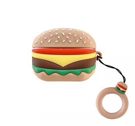 Skal till Airpods Pro hamburgare med ring rolig mat silikon
