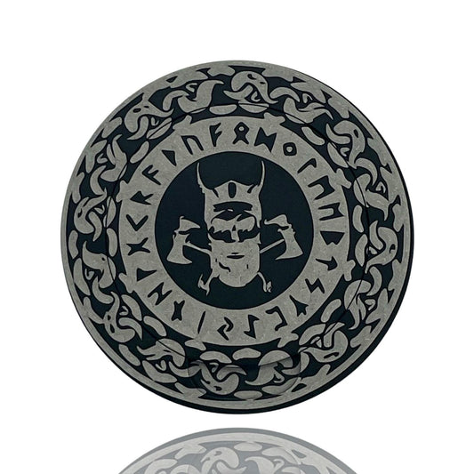 Snusdosa i aluminium för alla snus med fack viking fornskrift