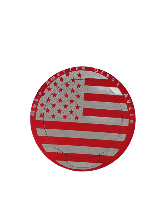 Snusdosa i röd aluminium för alla snus Make America great again