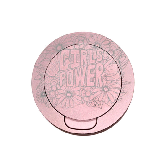 Snusdosa i rosa aluminium för alla snus - Girls Power blommor