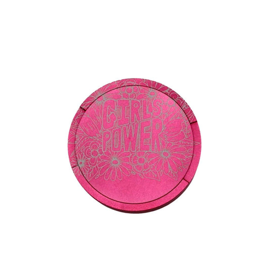 Snusdosa i rosa aluminium för alla snus - Girls Power blommor